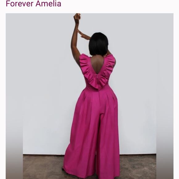 Amari jumpsuit in fuchsia pink - Picture 1 of 16